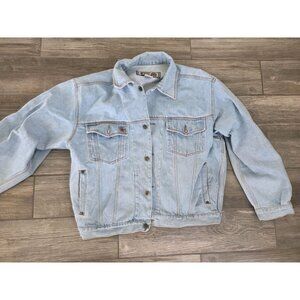 BUGLE BOY Denim Light Wash  Jacket VTG 90s Mens Size Large. EUC.